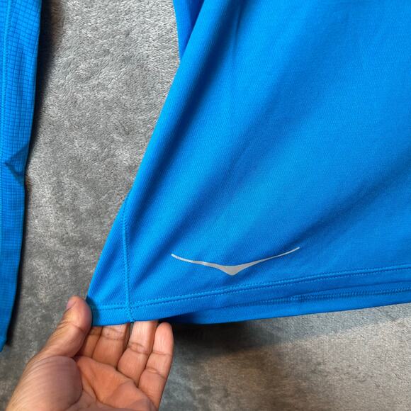 Hoka One Performance Long Sleeve Size Medium Blue New - Picture 7 of 7